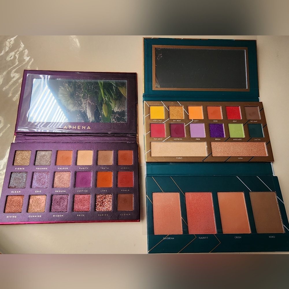 BH cosmetics Run Wild and Bad Habit Athena eyeshadow palettes preowned